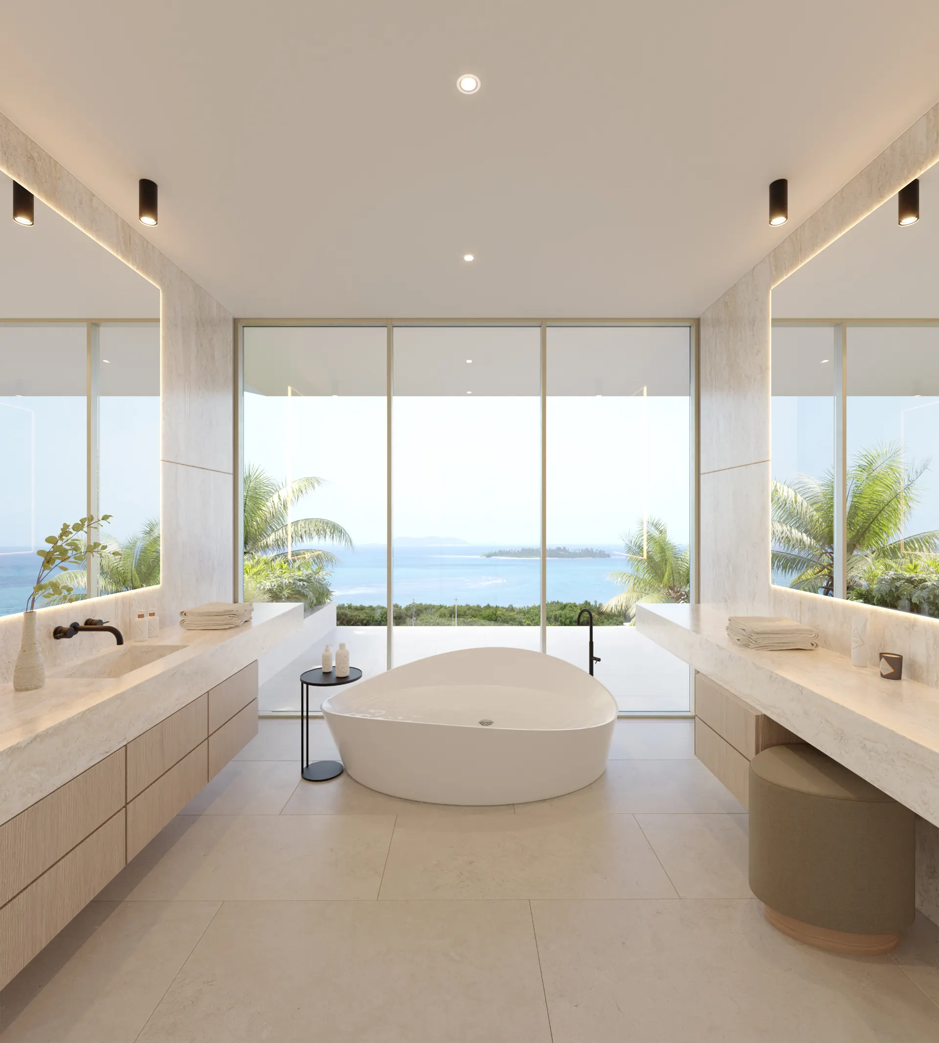 Detail, the bathroom